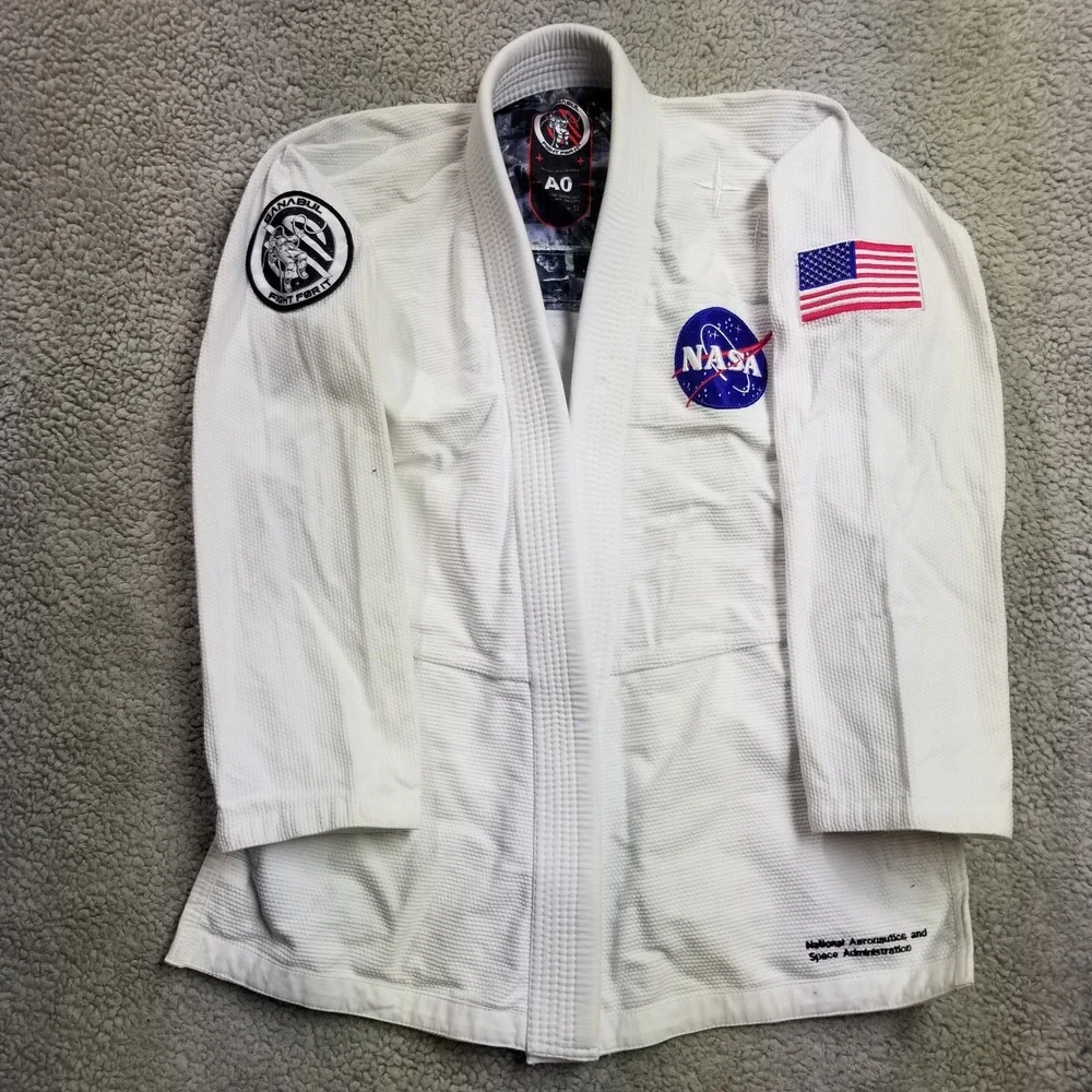 Jiu jitsu Gi Sanabul NASA A0 RARE White Space MMA TOP ONLY SEE DESC